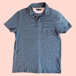 Banana Republic Heathered Blue Polo Shirt